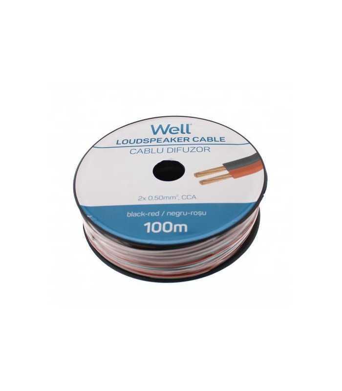 cablu difuzor rosu negru 2x05mmp cca well lsp cca050br 100 wl 1