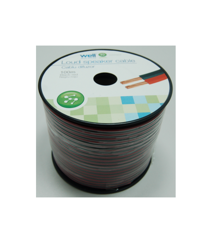 cablu difuzor rosu negru 2x150mm cca well lsp cca150br 100 wl 1