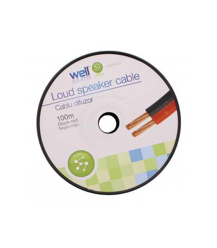 cablu difuzor rosu negru cca 2x250mm well lsp cca250br 100 wl 2