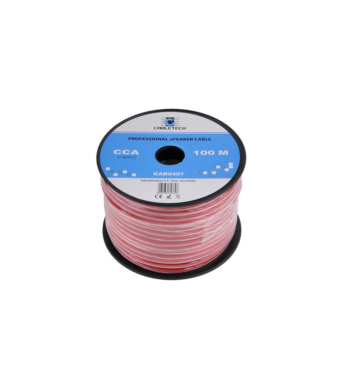 Cablu difuzor super flexibil CCA 2x1mm alb/rosu Cabletech KAB0407
