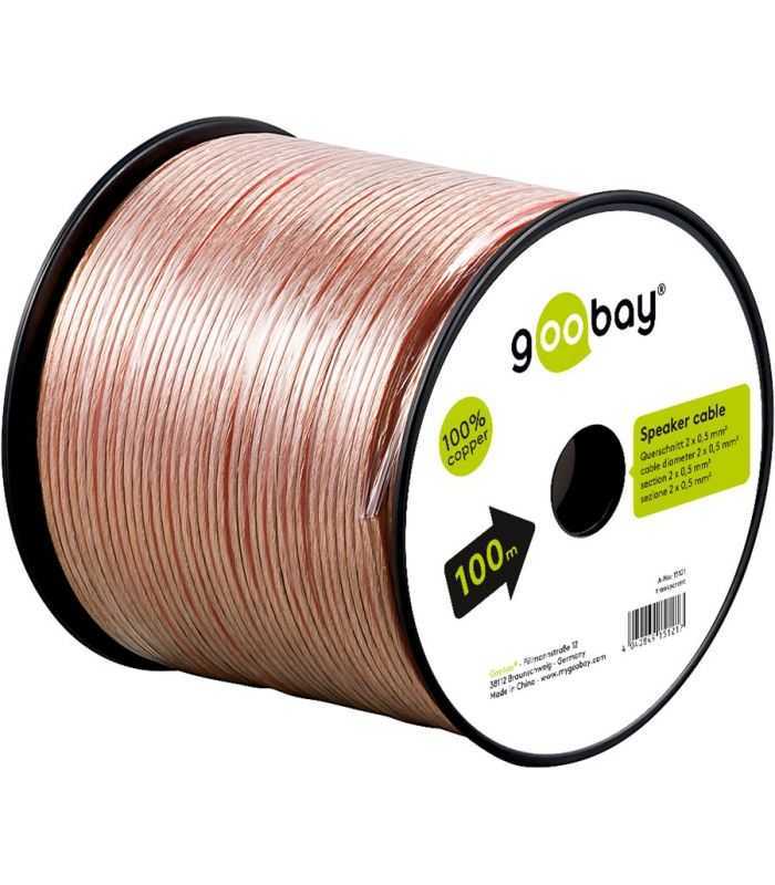 cablu difuzor transparent 2x05mm cupru ofc cupru fara oxigen goobay 15121 7