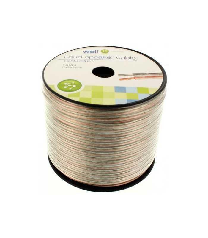 Cablu difuzor transparent 2x1.5mm CCA Well LSP-CCA1.50TT-100-WL