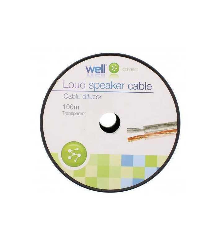 cablu difuzor transparent 2x2mm cca well lsp cca200tt 100 wl 2