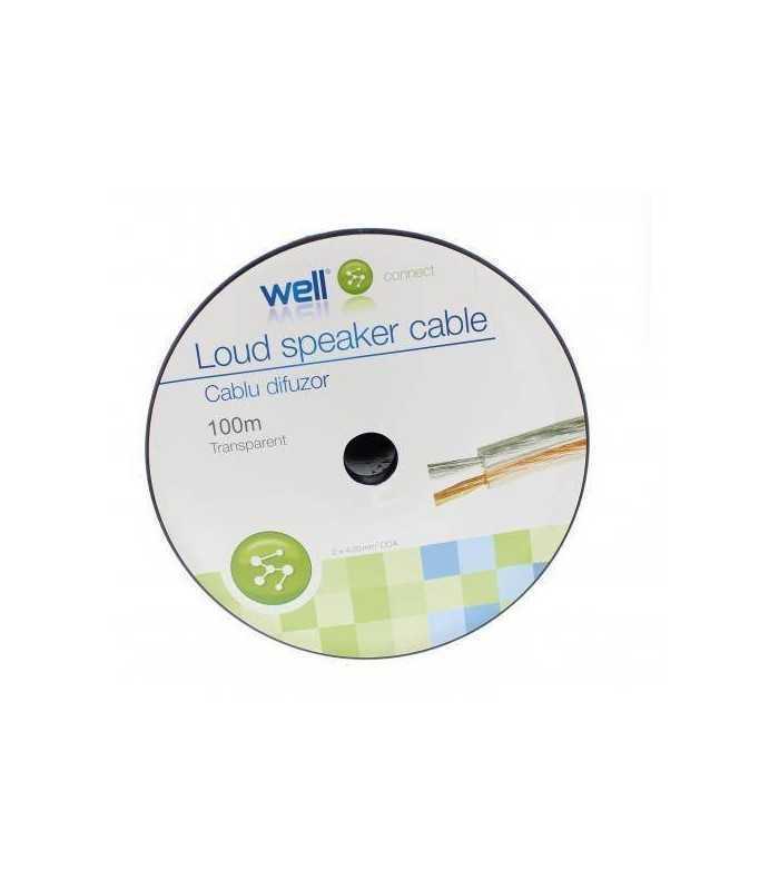 cablu difuzor transparent 2x4mm cca well lsp cca400tt 100 wl 1
