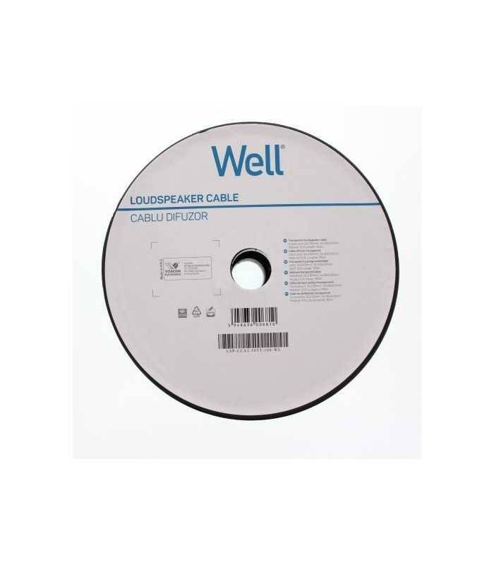 cablu difuzor transparent cca 2x25 mm well lsp cca250tt 100 wl 2