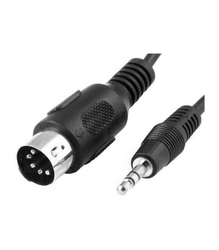 Cablu DIN 5pini mufa tata la Jack 3.5 mm mufa tata 1.5m negru BQ CABLE