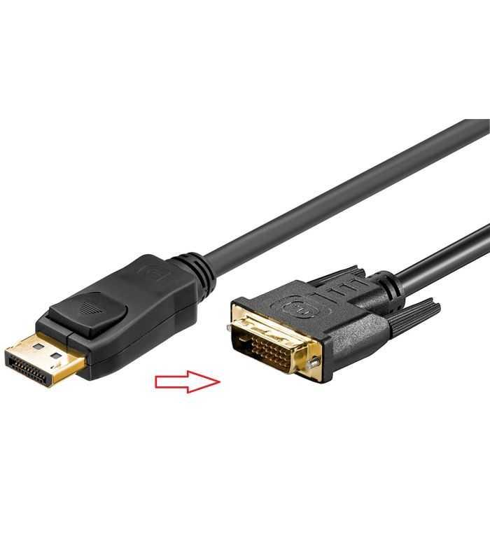 Cablu DisplayPort IN la DVI-D 24+1pin OUT 3m FULL HD contacte aurite