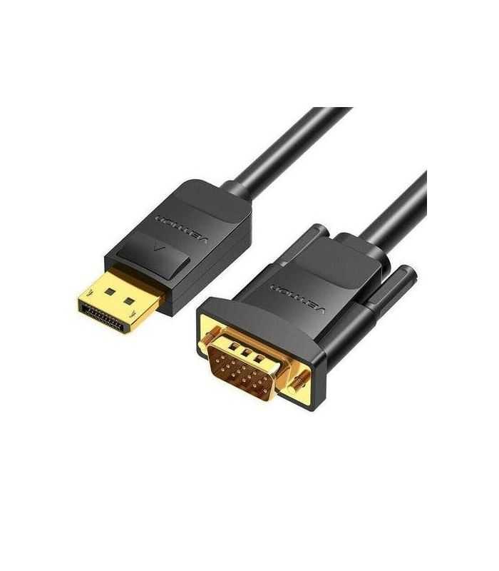 Cablu Displayport Mufa Tata Vga D Sub 15pin Hd Mufa Tata 1080p 60hz 15m Negru 30awg Vention Hblbg