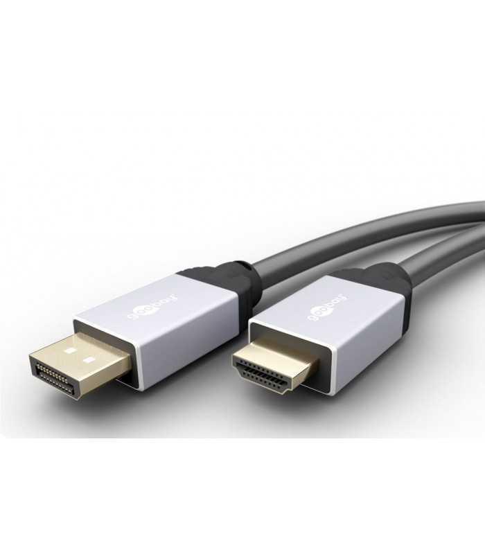 Cablu DisplayPort v1.2 - HDMI v2.0 5m 3D Ultra HD 4K 50/60Hz 2160p Goobay Plus
