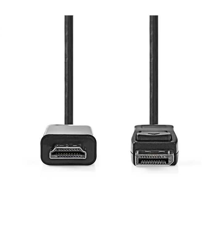 Cablu Displayport V12 Tata Hdmi Tata 4k 30hz 2m Negru Nedis Ccgb37100bk20