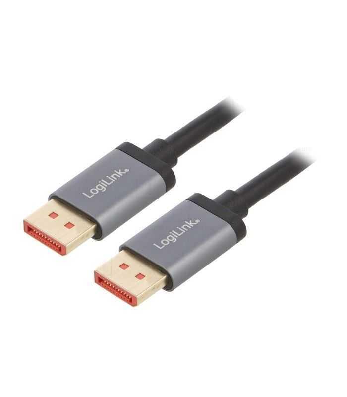 Cablu DisplayPort v1.4 HDCP v2.2 tata-tata 2m negru LOGILINK CDA0105