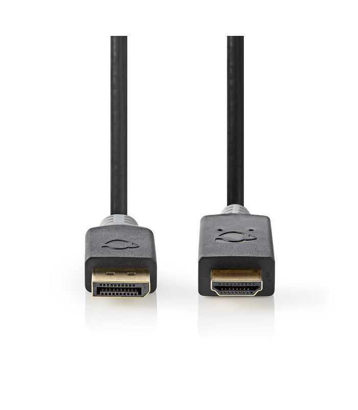 Cablu Displayport V14 Hdmi 4k 60hz 2m Aurit Antracit Nedis