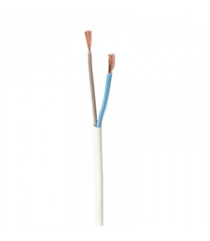 cablu electric bifilar dublu izolat 2x05mm2 plat alb myyup h03vvh2 f 2x05 4