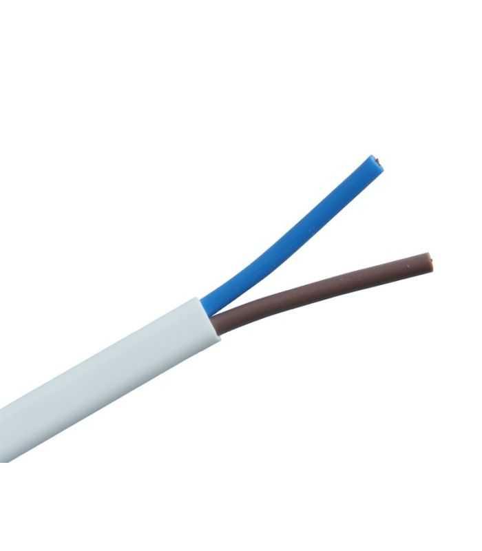 cablu electric bifilar dublu izolat 2x075mm2 plat alb myyup h03vvh2 f 3x075 2