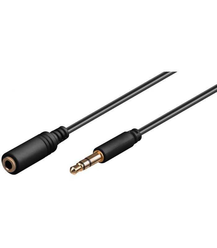 Cablu extensie pentru casti audio AUX JACK 3.5 mm Stereo 1.5m SLIM mama-tata Goobay