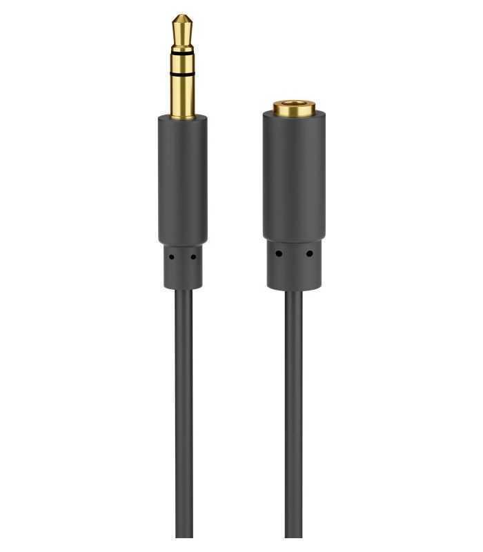 cablu extensie pentru casti audio aux jack 35 mm stereo 5m slim mama tata goobay 1