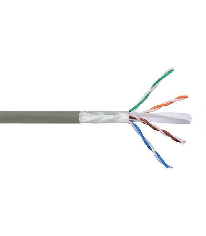 Cablu FTP Cat 6 CCA fire interioare solide ecranat 1 x 0.56mm x 2 x 4 exterior 6 mm pret 1m DELIGHT 20048
