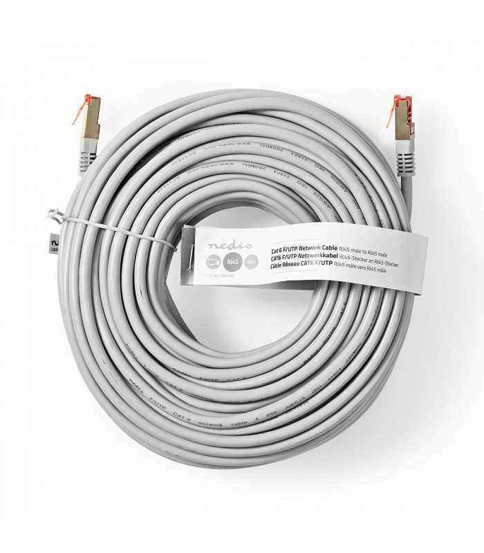 Cablu FTP Cat6 patch cord 20m gri Nedis