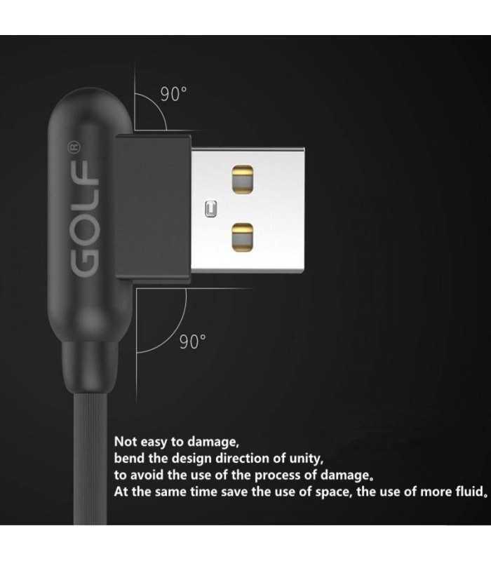 cablu golf pudding micro usb 48m 1m 24a negru 1