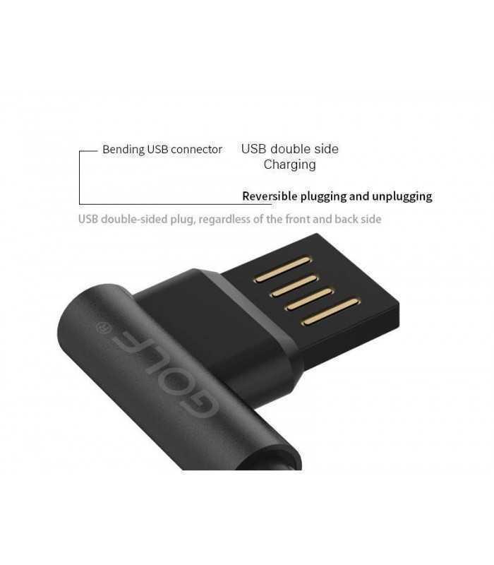 cablu golf pudding micro usb 48m 1m 24a negru 3