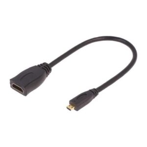 Cablu HDMI 1.4 mama-tata micro HDMI 0.2m negru QOLTEC 50399