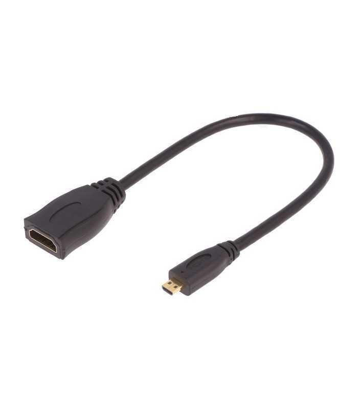 Cablu HDMI 1.4 mama-tata micro HDMI 0.2m negru QOLTEC 50399