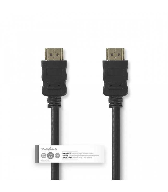cablu hdmi cu ethernet 05m 4k 60hz nedis 2
