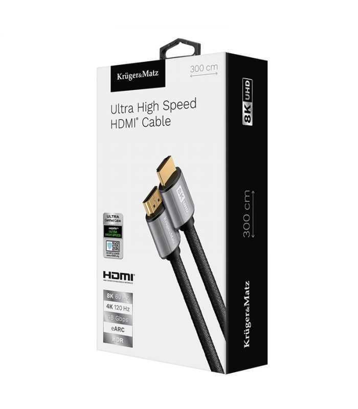 Cablu HDMI - HDMI 8K V2.1 3m Kruger&Matz KM1266