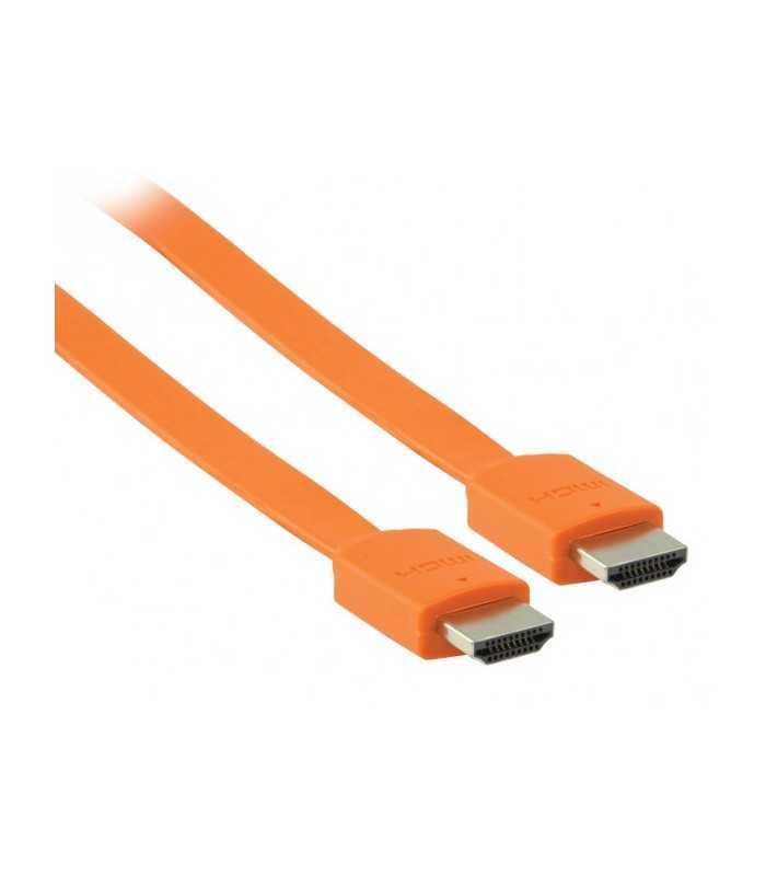 cablu hdmi hdmi high speed plat cu eternet 2m portocaliu valueline 1