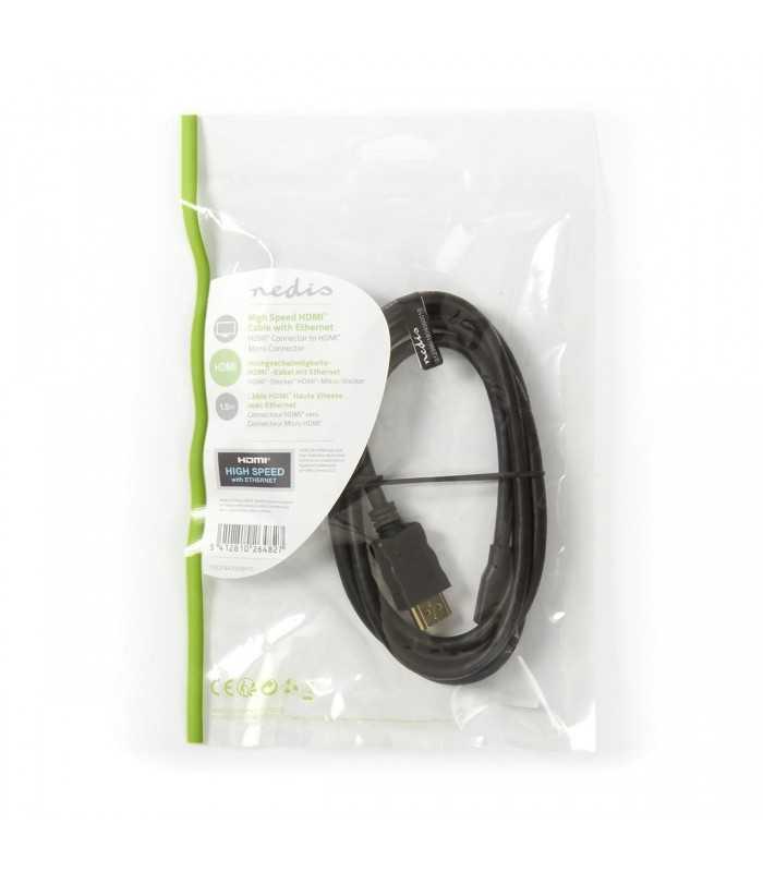 cablu hdmi tata micro hdmi 4k cu ethernet 15m negru nedis 2