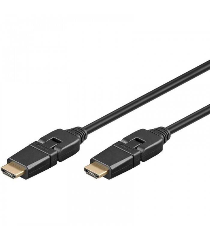 Cablu HDMI V1.4 rotatie 360 grade 1.5m Ethernet 3D 4K Ultra HD 2160p 30Hz Goobay 2 Cablu HDMI V1.4 rotatie 360 grade 1.5m Ethernet 3D 4K Ultra HD 2160p 30Hz Goobay