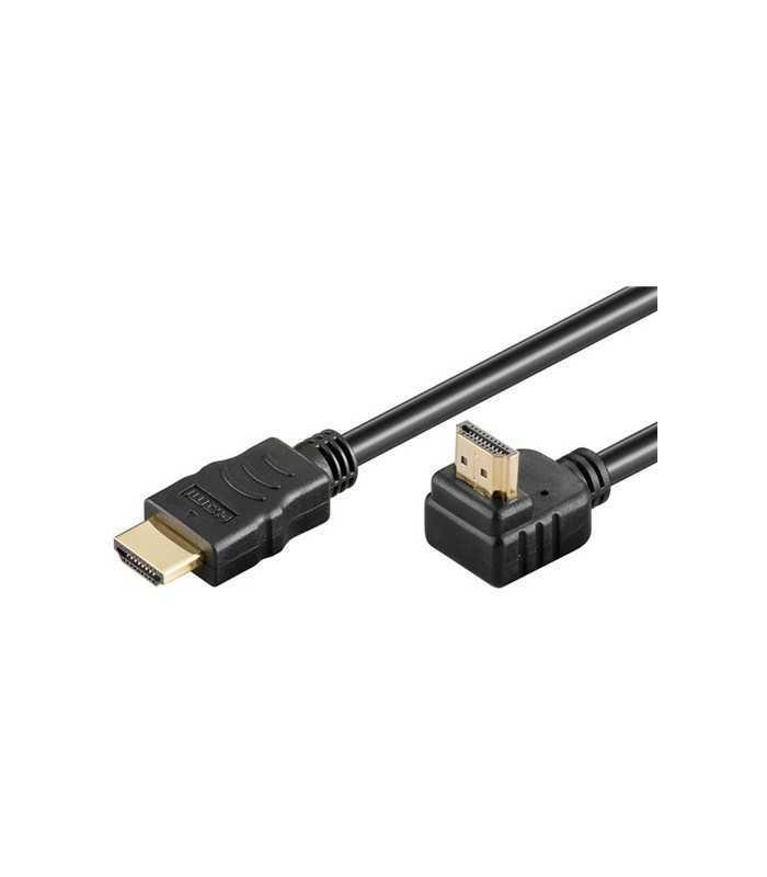 Cablu HDMI2.0v cu ethernet 19p tata - HDMI 19p tata 90 aurit OFC 5m WELL