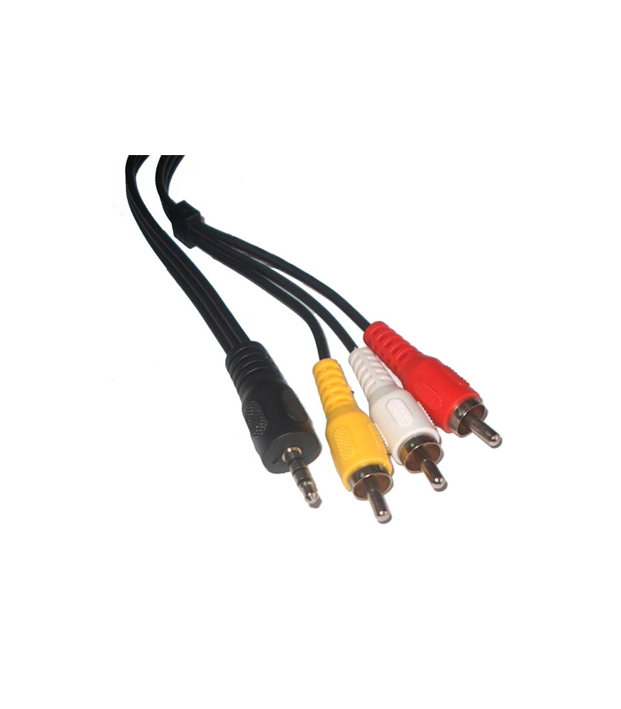 Cablu Jack 3.5 mm 4 canale A/V/Masa la 3x RCA 3m
