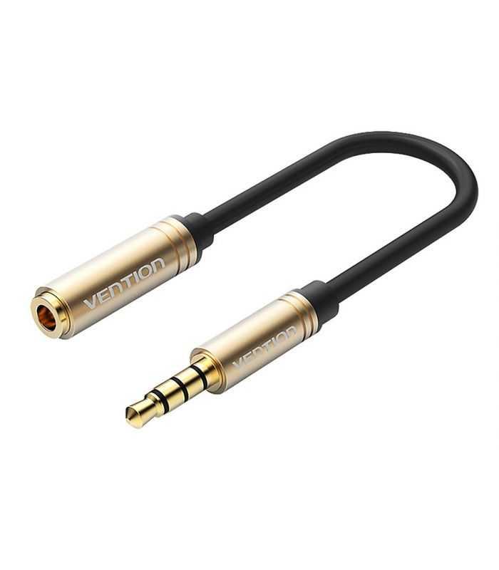 Cablu Jack 35 Mm 4 Pin Socket Jack 35 Mm 4 Pin Plug 01m Negru Vention Vab S06 B010