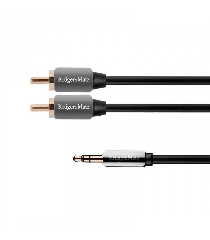 Cablu Jack 3.5 mm la 2x RCA 1m Profesional Kruger&Matz