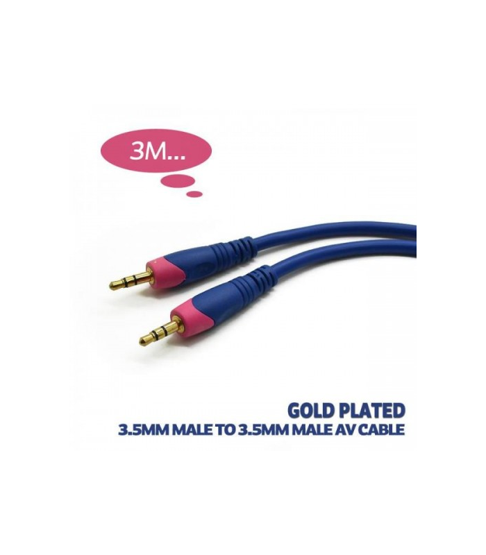 Cablu Jack 3.5 mm la 3.5 mm 3m conductor cupru stanat