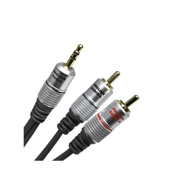 cablu jack 35 mm mufa tata rca mufa tata x2 15m negru prolink 2