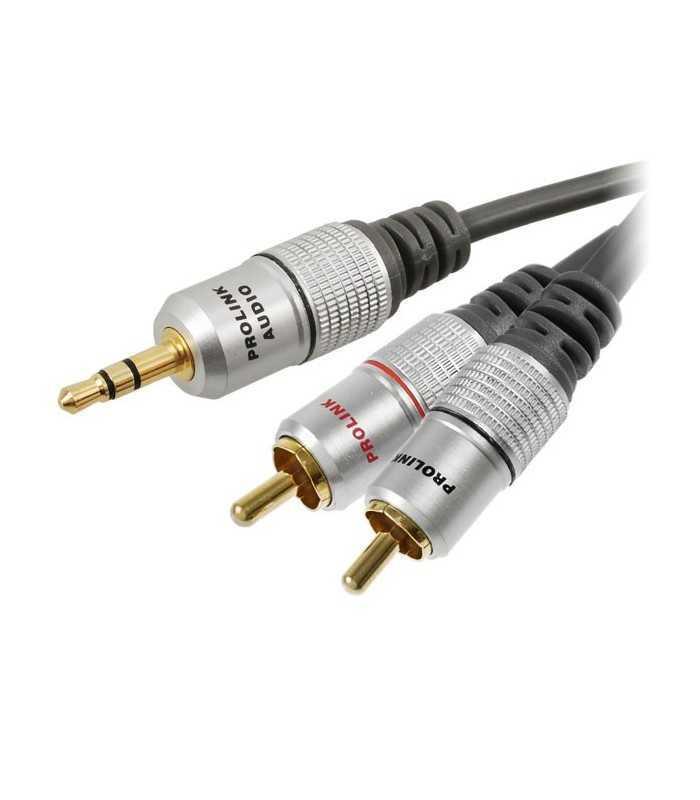 Cablu Jack 3.5 mm mufa tata - RCA mufa tata x2 15m negru PROLINK
