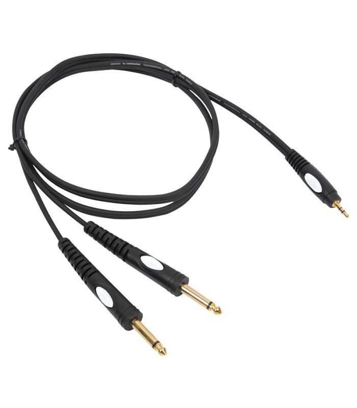 Cablu Jack 35 Mm Stereo Tata 2x Jack 635 Mm Mono 3m Negru Bst Pro