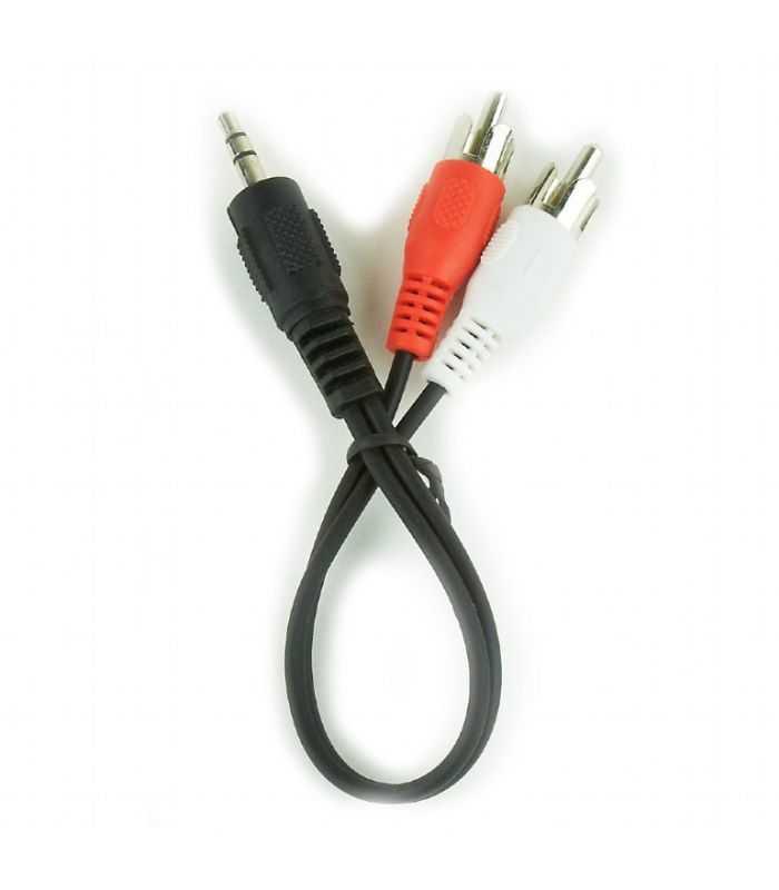 Cablu Jack 35 Mm Stereo Tata 2x Rca Tata 02m Negru Pvc Gembird Cca 458 02
