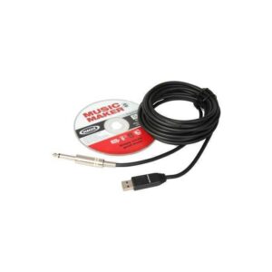 Cablu JACK 6.3mm MONO la USB 5m +placa de sunet