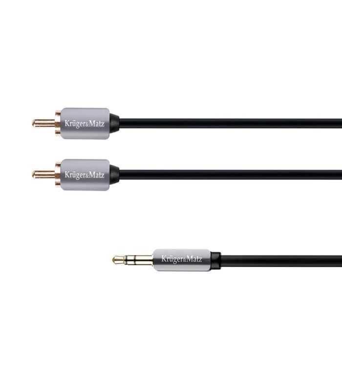 Cablu Jack audio 3.5 mm la 2x RCA 3m STEREO Profesional Kruger&Matz