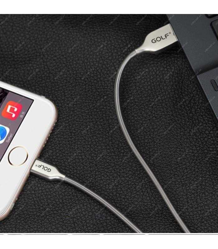 cablu kirsite micro usb golf 36m argintiu 1m 24a fast charging 4