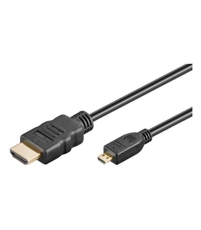 Cablu micro HDMI la HDMI 2m v1.4 3D cu Ethernet
