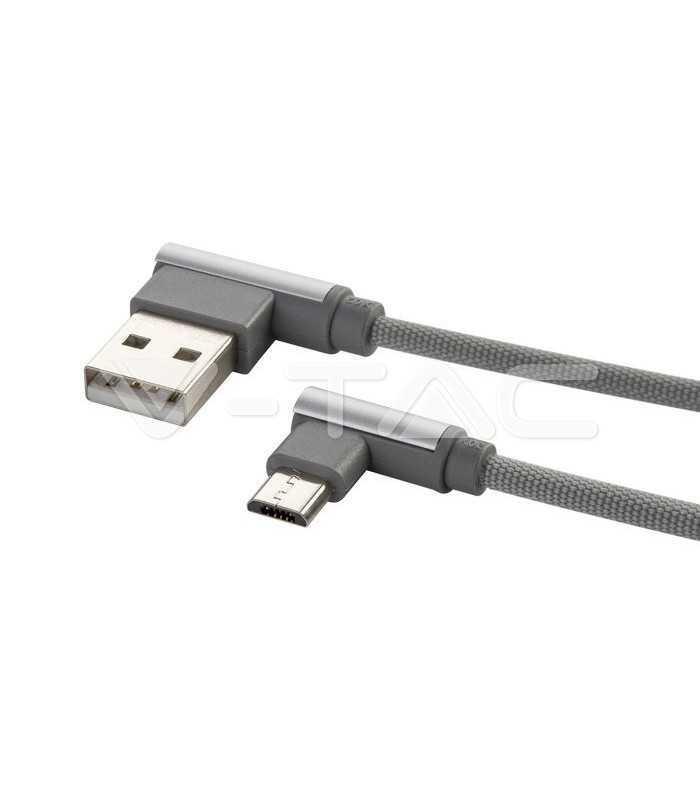 cablu micro usb 1m diamond edition argintiu v tac 1