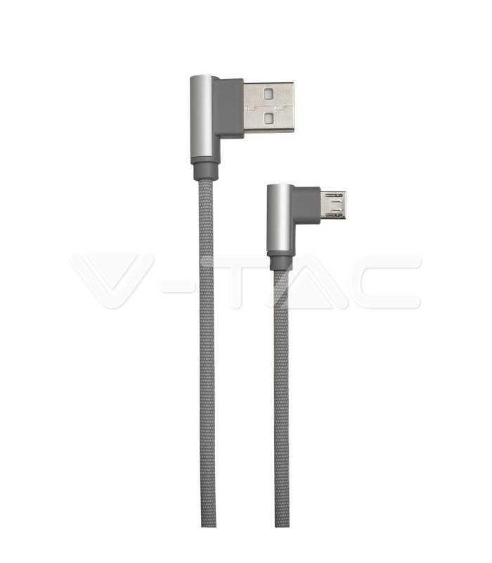 cablu micro usb 1m diamond edition argintiu v tac 2