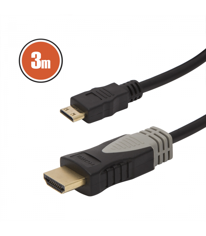 Cablu mini HDMI 3m aurit