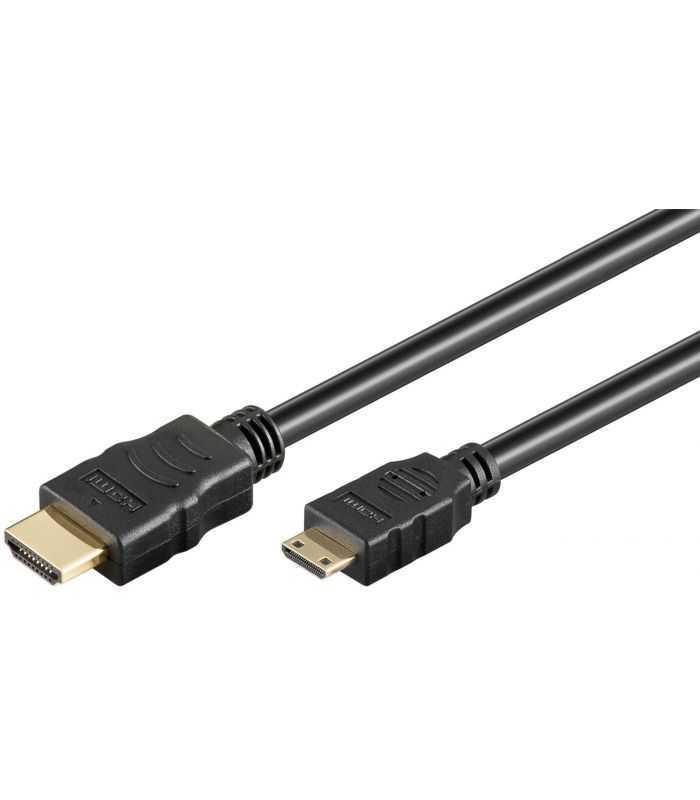 Cablu Mini HDMI v1.4 High Speed with Ethernet 1.5m HDMI (type A) - HDMI mini (type C) Goobay