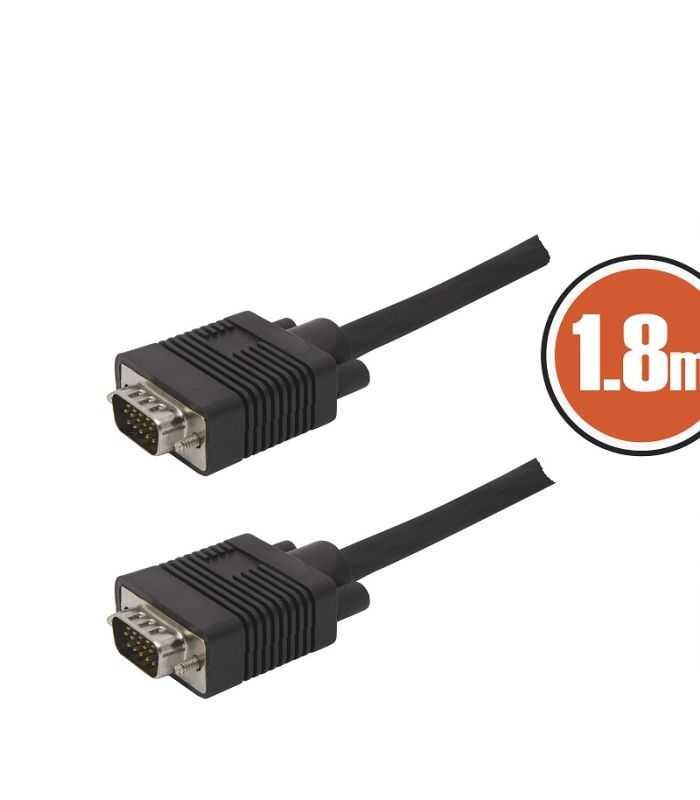 Cablu Monitor Vga Fisa Fisa 18m Dublu Ecranat Negru Delight