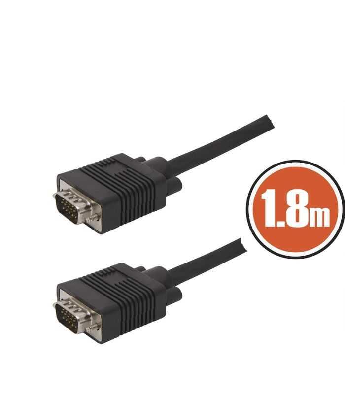 Cablu monitor VGA fisa - fisa 1.8m dublu ecranat negru delight